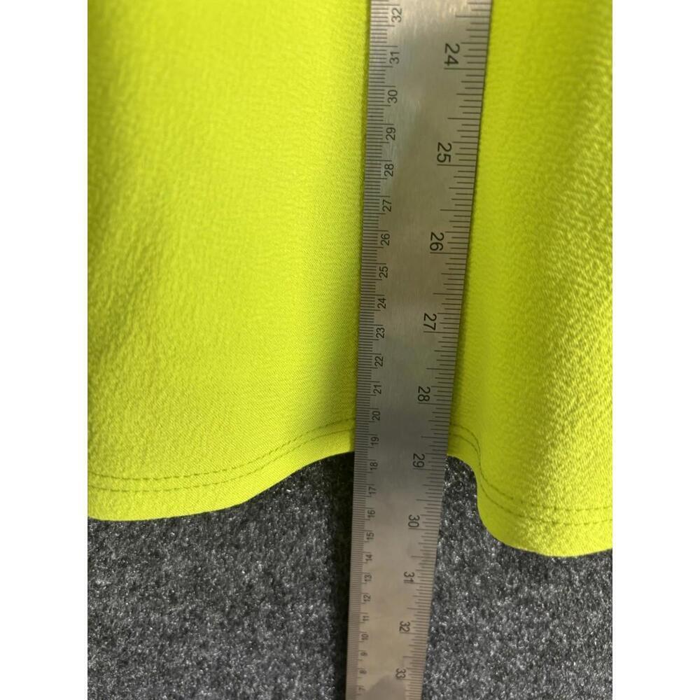 Ashley Stewart Blouse Women 14/16 Green Crew Neck Long Sleeve Hook & Eye Casual - Picture 5 of 6